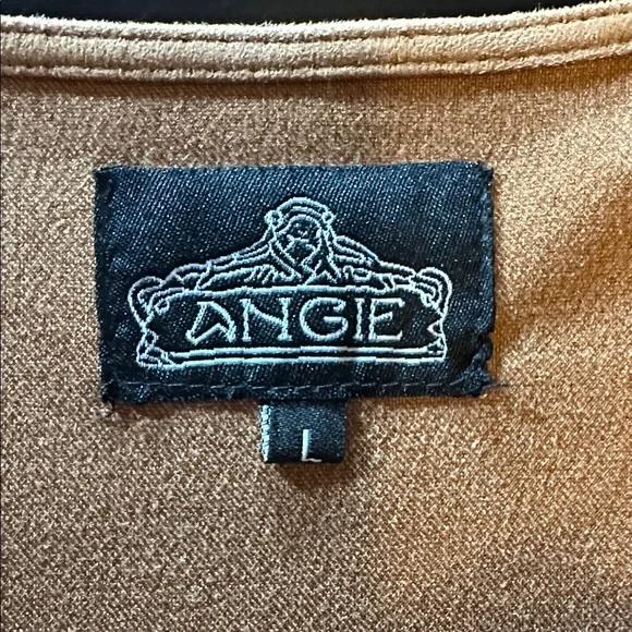 Fringed Tan Faux Suede Jacket - Picture 5 of 5